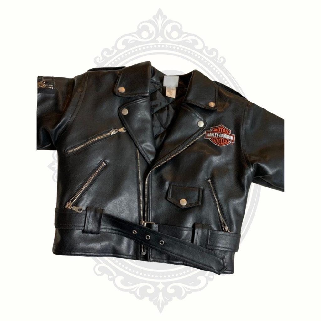 Harley-Davidson Kids Size 7 Faux Leather Biker Jacket