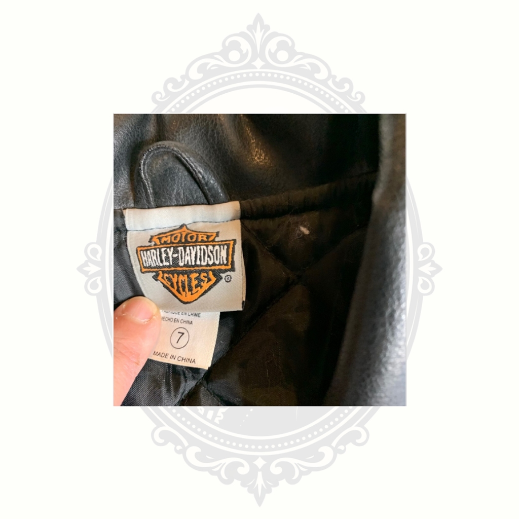 Harley-Davidson Kids Size 7 Faux Leather Biker Jacket