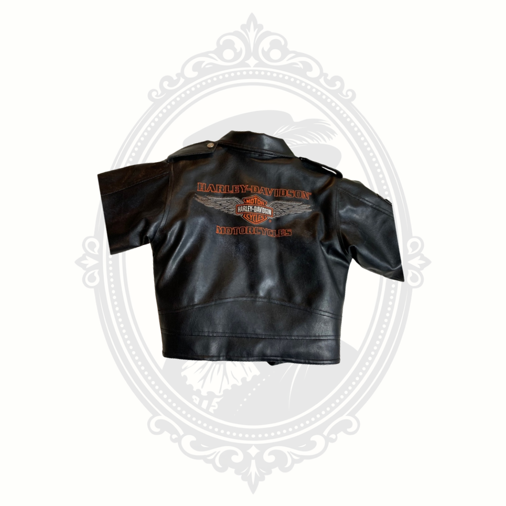 Harley-Davidson Kids Size 7 Faux Leather Biker Jacket