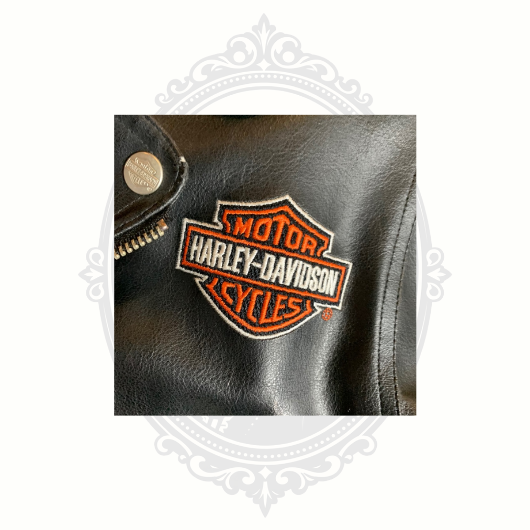 Harley-Davidson Kids Size 7 Faux Leather Biker Jacket