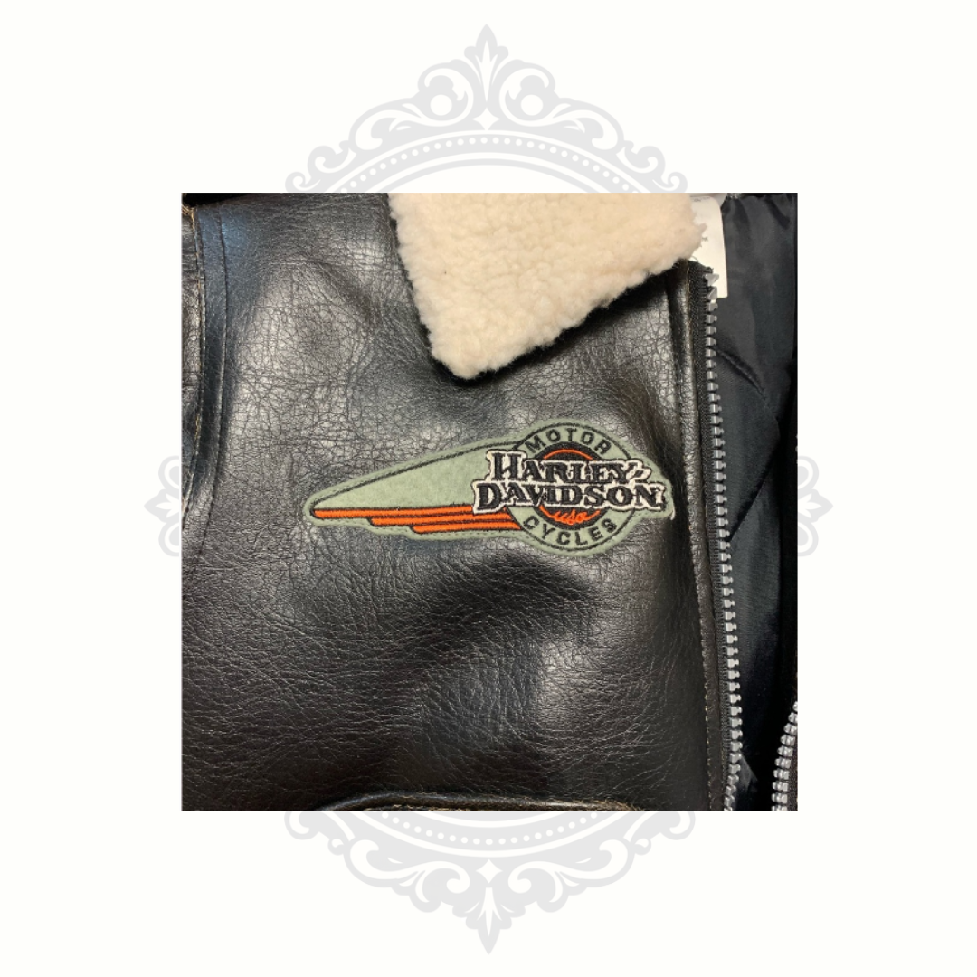 Harley-Davidson Kids 3T Faux Leather Jacket with Removable Sherpa Collar