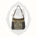 Myra Bag Canvas & Genuine Leather Crossbody Shoulder Bag | Rustic Boho Everyday Purse | Made in India