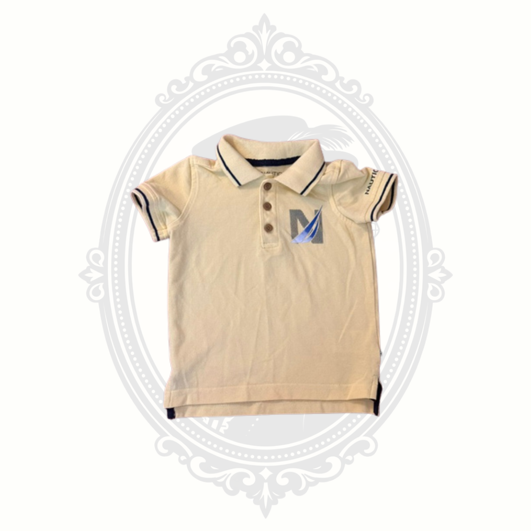 Nautica Baby Boys Polo Shirt Yellow 18 Months Cotton Blend Short Sleeve