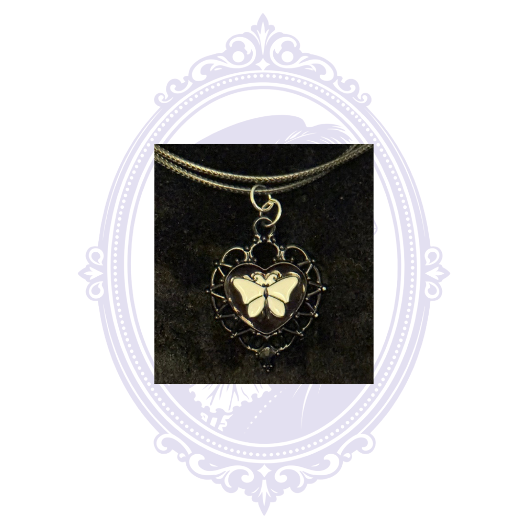 Butterfly Heart Pendant Necklace | CC-HW-N02