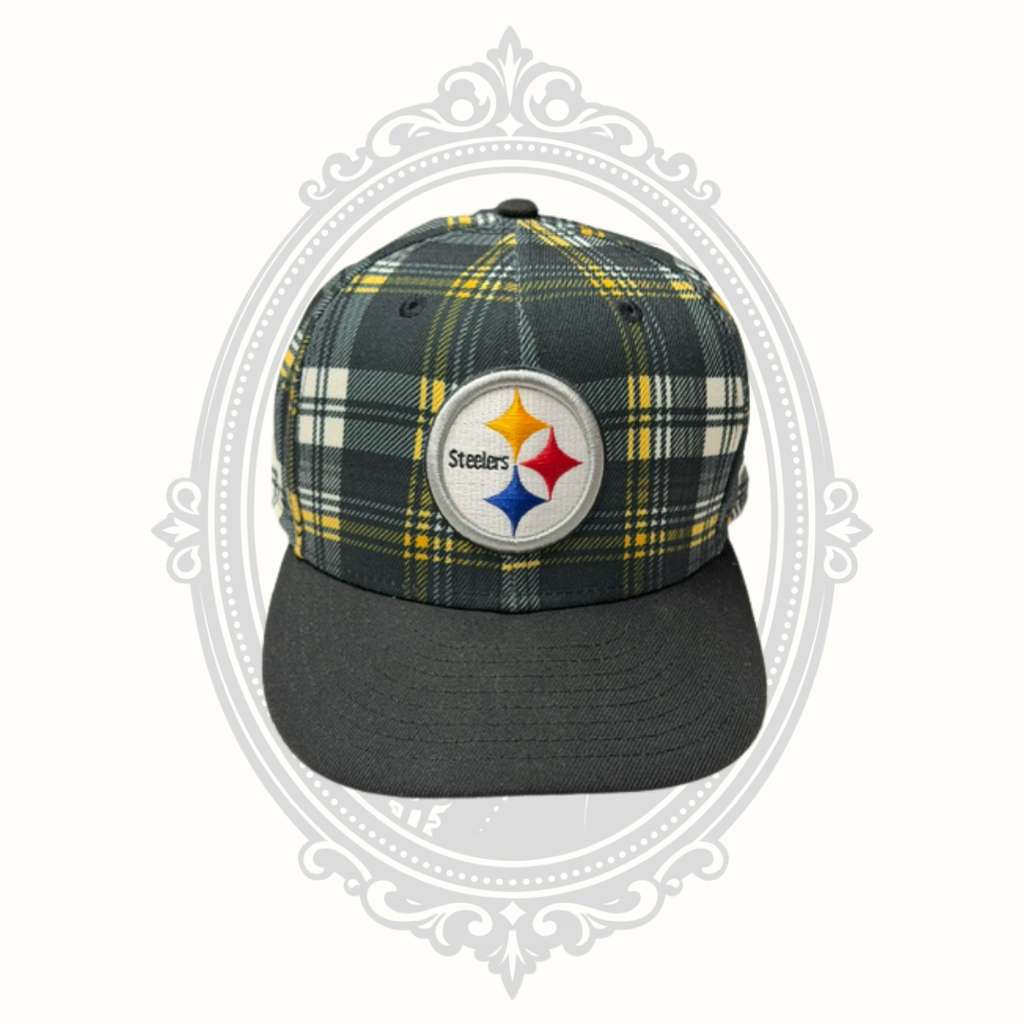 New Era Pittsburgh Steelers Plaid 9FIFTY Snapback Hat NFL Adjustable Cap