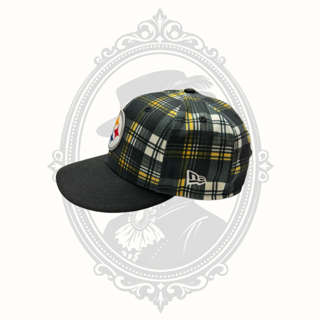 New Era Pittsburgh Steelers Plaid 9FIFTY Snapback Hat NFL Adjustable Cap
