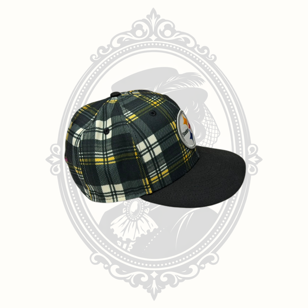 New Era Pittsburgh Steelers Plaid 9FIFTY Snapback Hat NFL Adjustable Cap