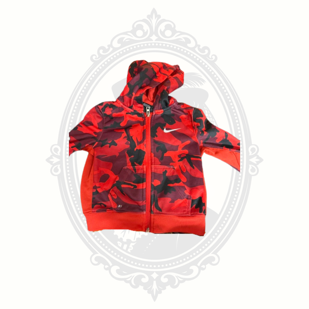 Nike Dri-FIT Red Camo Full Zip Hoodie Toddler 2T