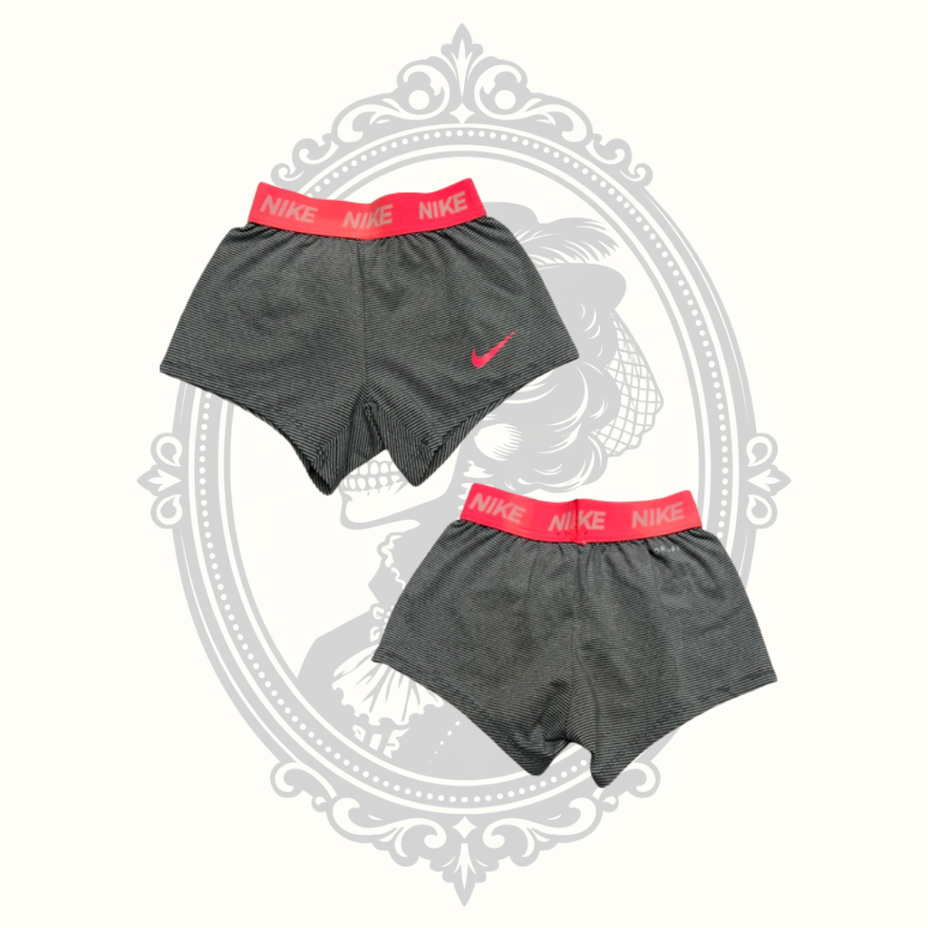 Nike Dri-FIT Girls Athletic Shorts Size 3 Gray & Pink Performance Training Shorts