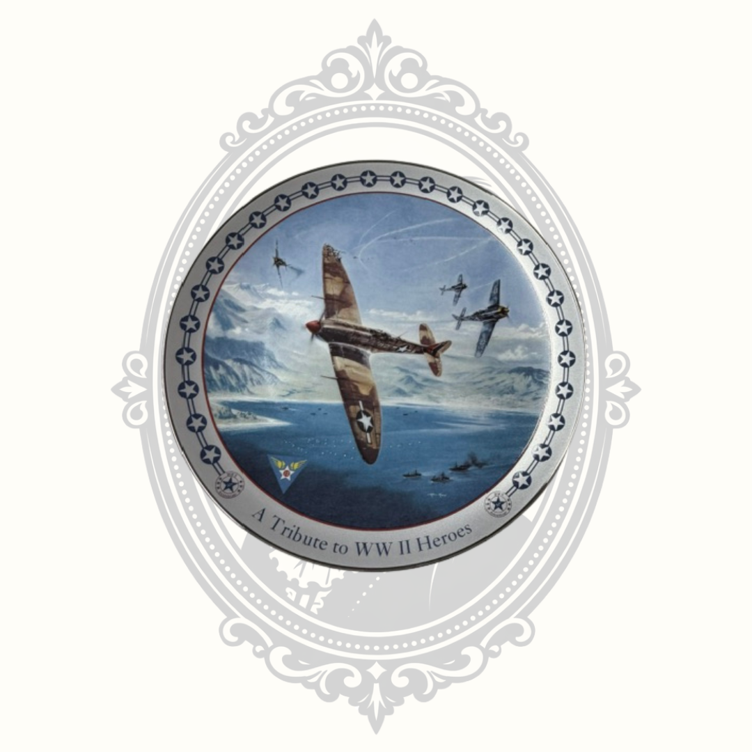 Bradford Exchange One Heck of a Deflection Shot! Collector Plate – Triumph in the Air – Heinz Krebs – WWII Aviation