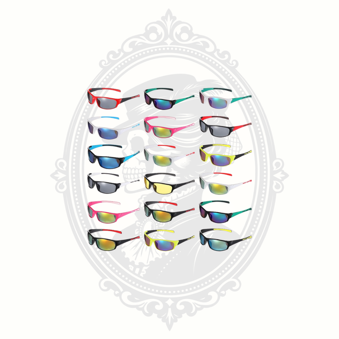Polarized Sport Sunglasses – Assorted Colors – Unisex Performance Eyewear – Individually Wrapped