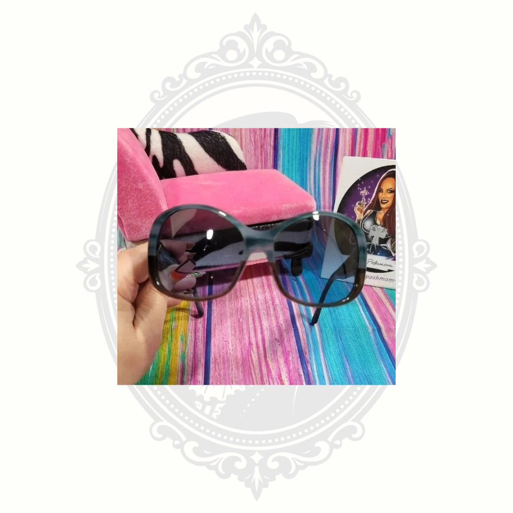 Authentic Prada Oversized Gradient Sunglasses SPR 03M Blue Brown Made in Italy