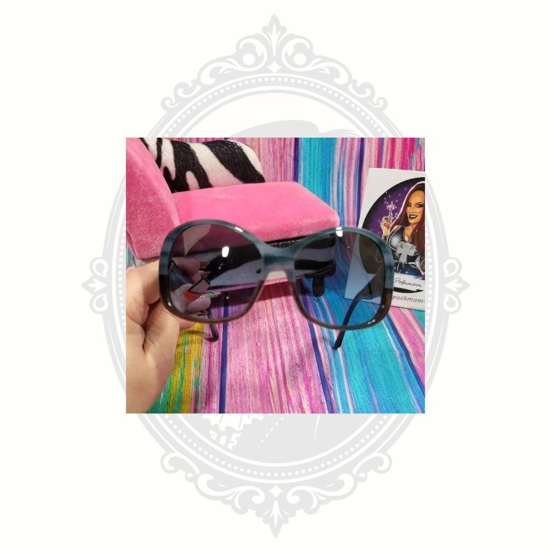 Authentic Prada Oversized Gradient Sunglasses SPR 03M Blue Brown Made in Italy