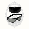 Prada SPS 08U Shield Sunglasses Black Red Made in Italy with Case