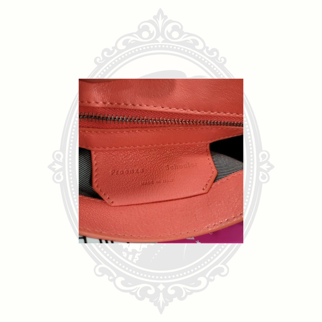 Proenza Schouler PS1 Mini Pouch Crossbody Bag – Neon Coral Lambskin – NWT – Made in Italy