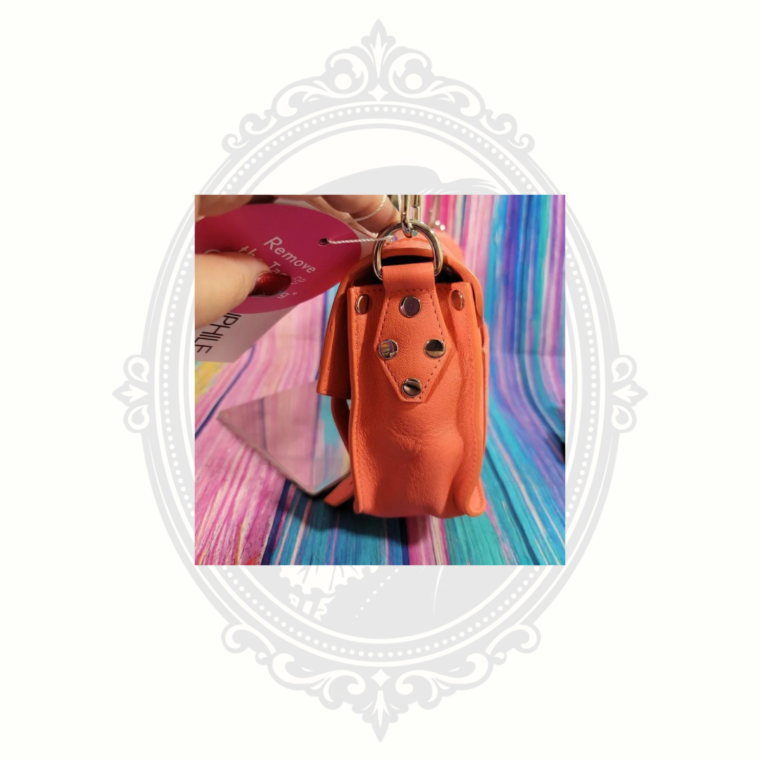 Proenza Schouler PS1 Mini Pouch Crossbody Bag – Neon Coral Lambskin – NWT – Made in Italy