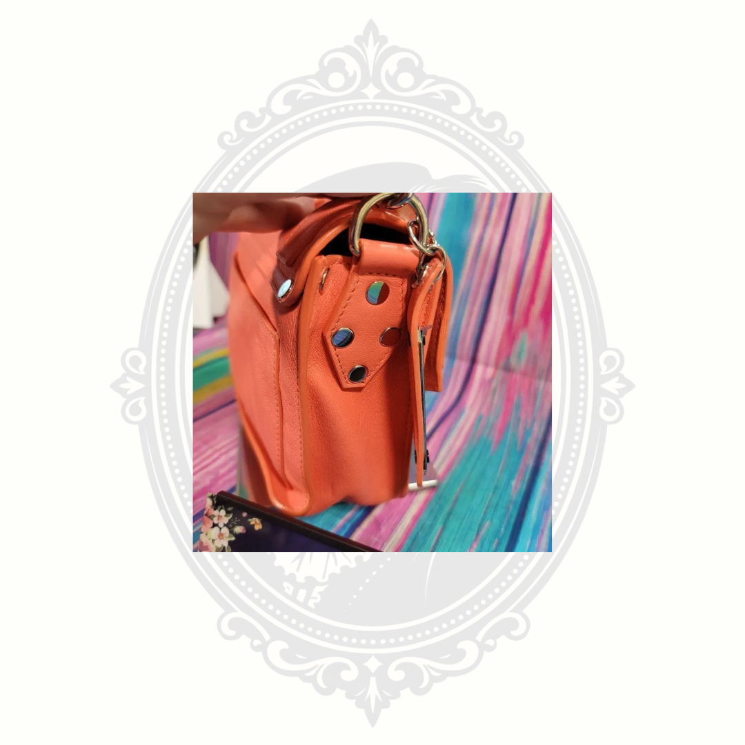 Proenza Schouler PS1 Mini Pouch Crossbody Bag – Neon Coral Lambskin – NWT – Made in Italy