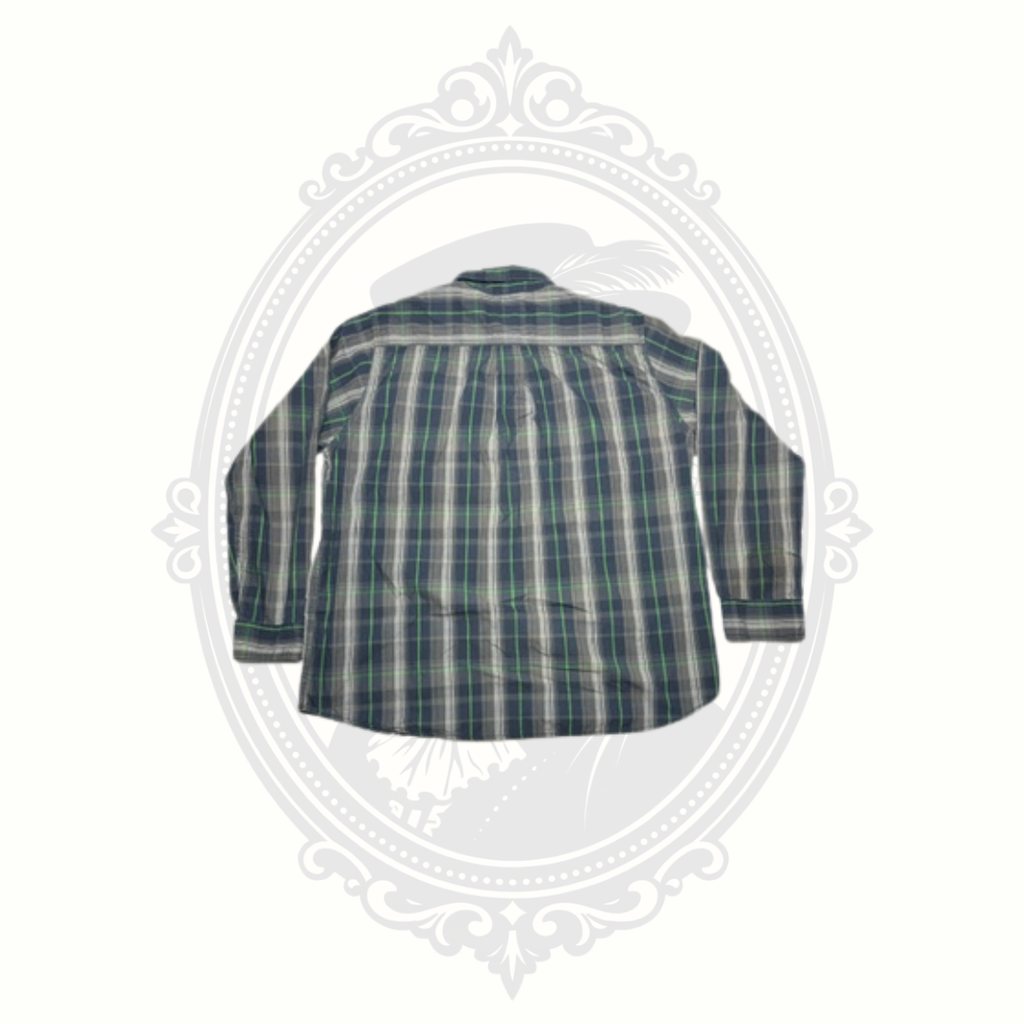Realtree Xtra Plaid Snap Front Shirt XL Green Gray Long Sleeve