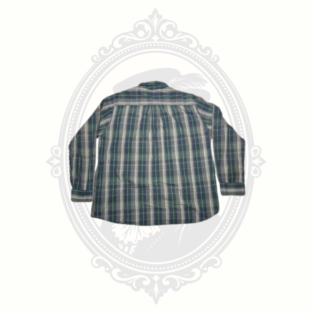 Realtree Xtra Plaid Snap Front Shirt XL Green Gray Long Sleeve