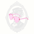 Retro Heart-Shaped Sunglasses – Assorted Colors – Rimless Novelty Sunglasses – Individually Wrapped