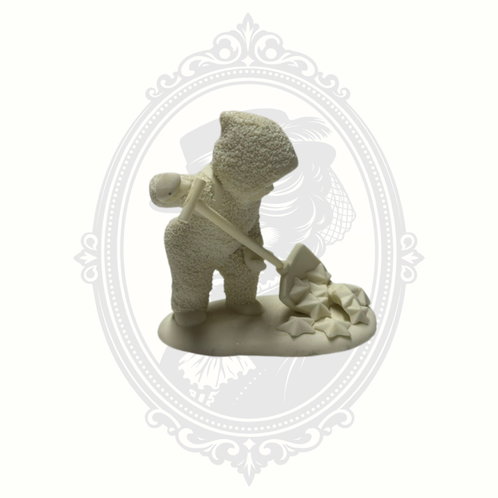 Department 56 Snowbabies® "So Much Work To Do!" Bisque Porcelain Figurine with Stars – Retired