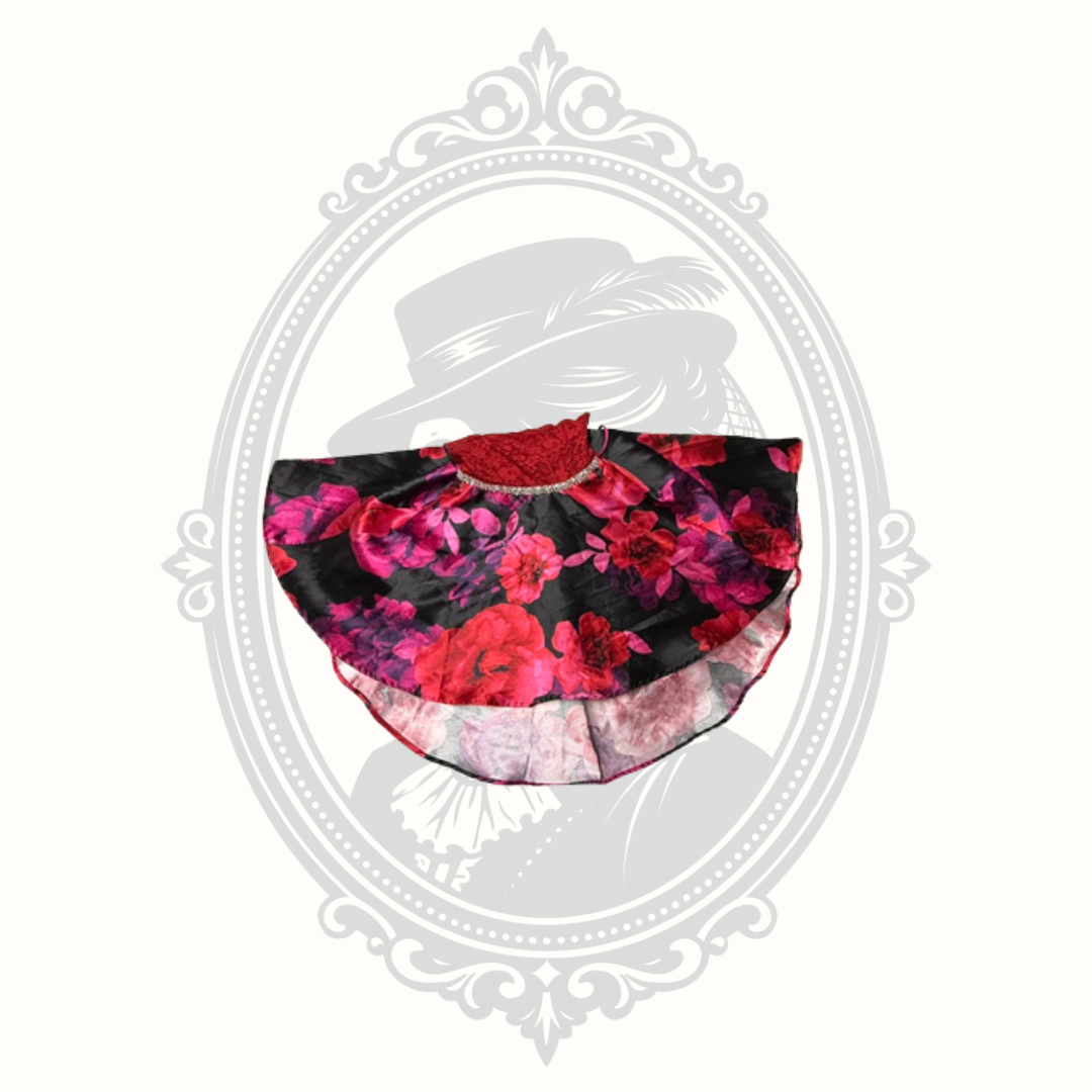 Speechless Girls Red Lace & Floral High-Low Party Dress - Size 8