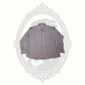 St. John's Bay Men's 4XL Plaid Button-Up Shirt 100% Cotton Red Blue White Long Sleeve
