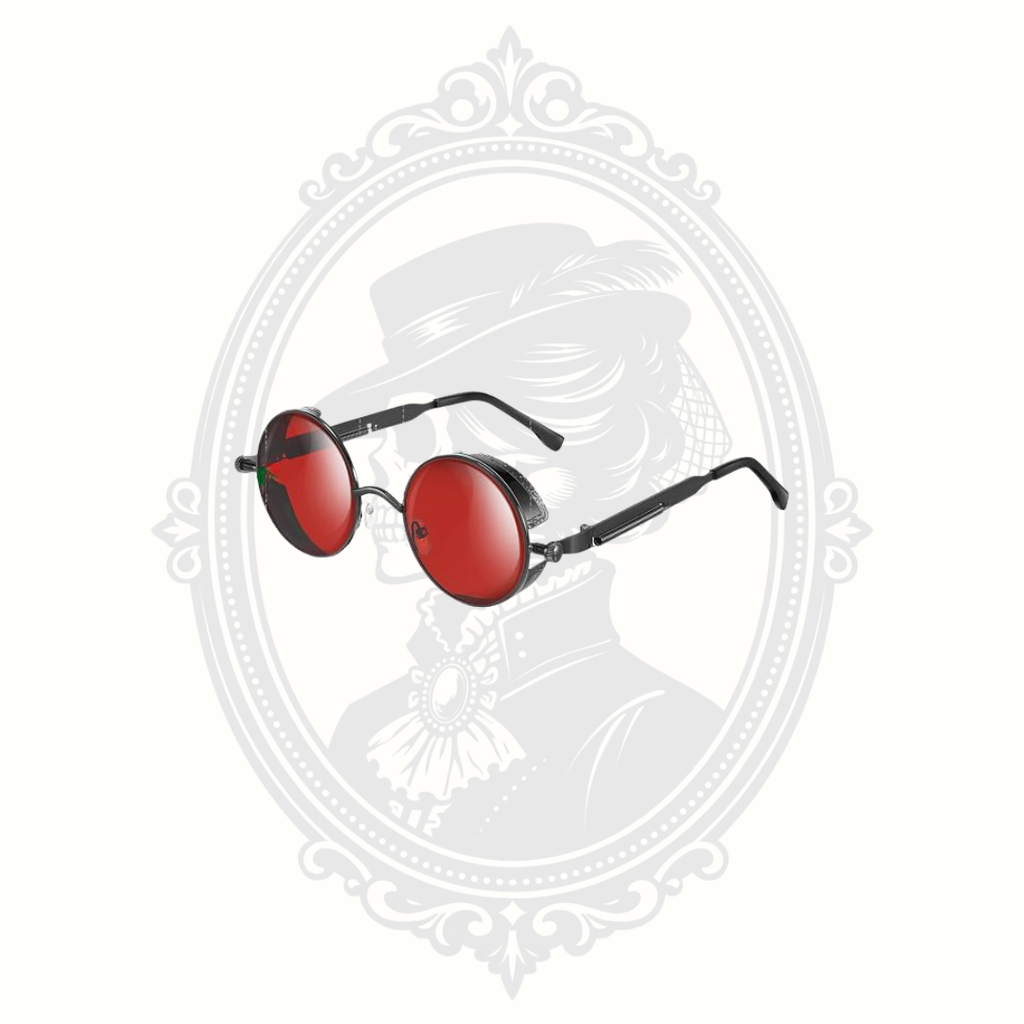 Steampunk Round Sunglasses – Vintage Gothic Metal Frame – Assorted Lens Colors