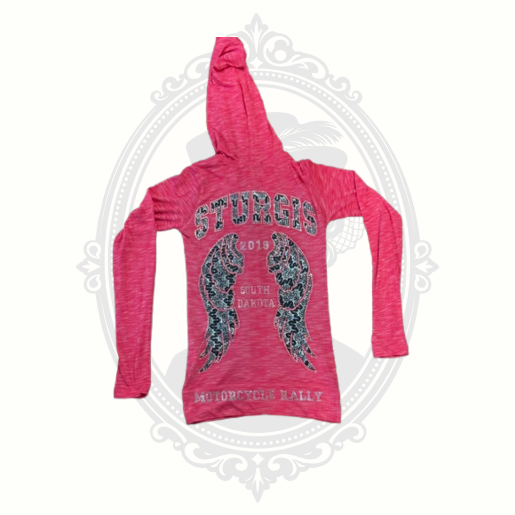 Sturgis South Dakota wing graphic hoodie back view