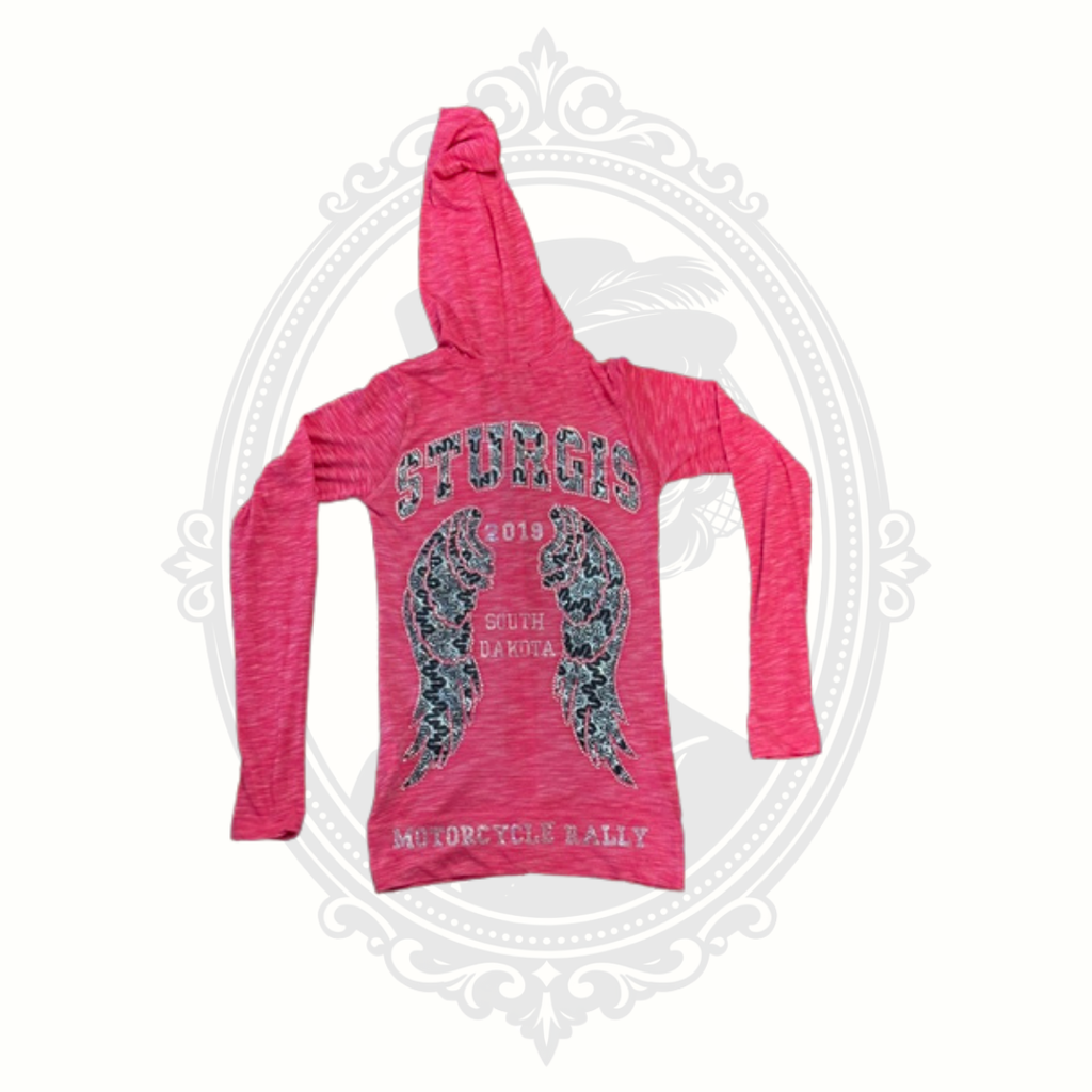 Sturgis South Dakota wing graphic hoodie back view
