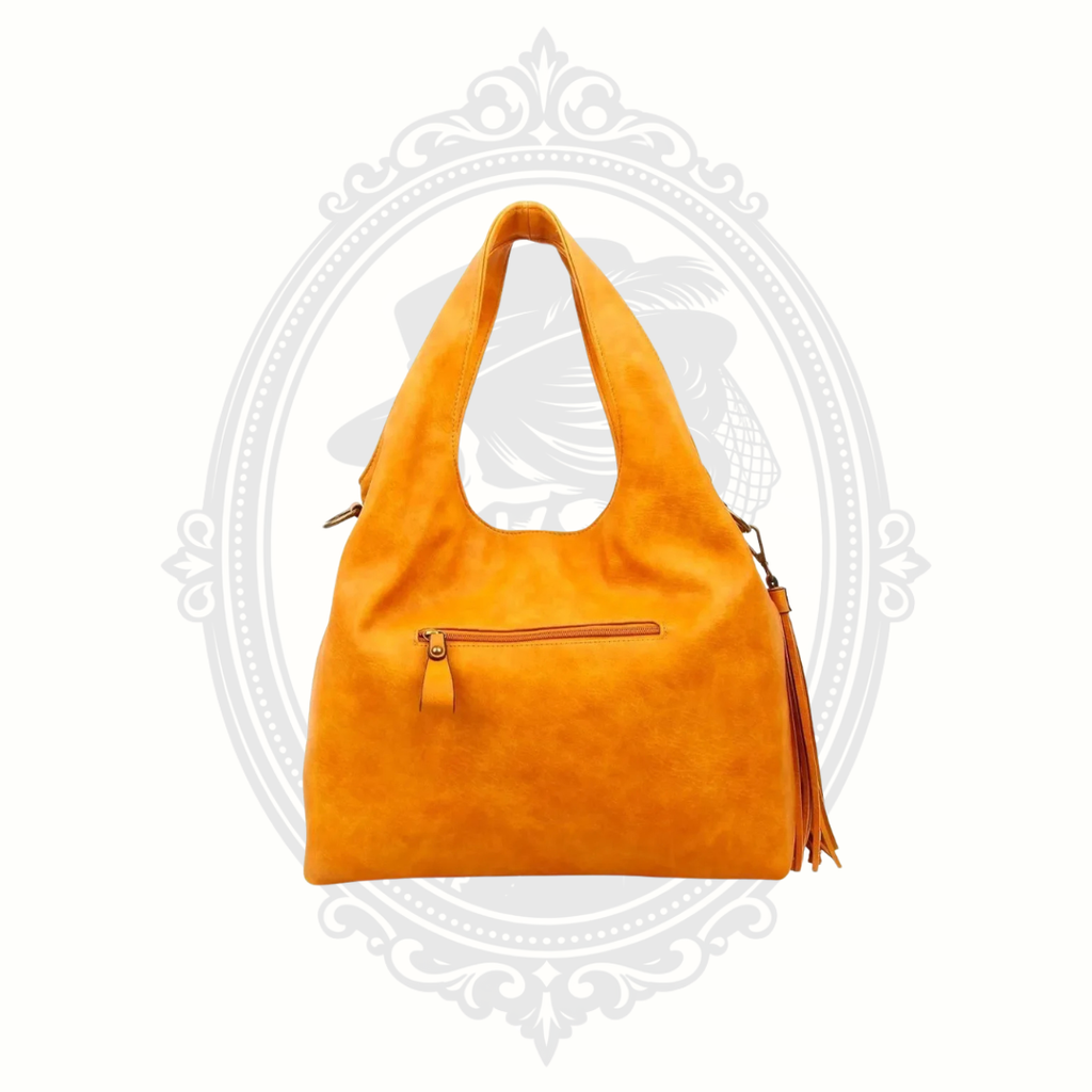 Ampere Creations "The Amia Hobo" Camel Vegan Leather Convertible Hobo & Crossbody Bag – NWT