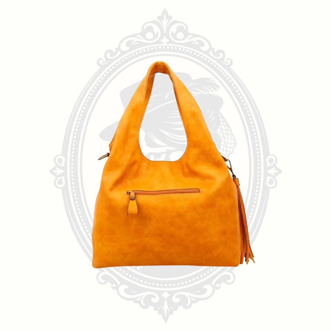 Ampere Creations "The Amia Hobo" Camel Vegan Leather Convertible Hobo & Crossbody Bag – NWT