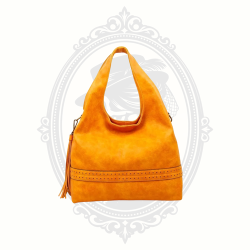 Ampere Creations "The Amia Hobo" Camel Vegan Leather Convertible Hobo & Crossbody Bag – NWT