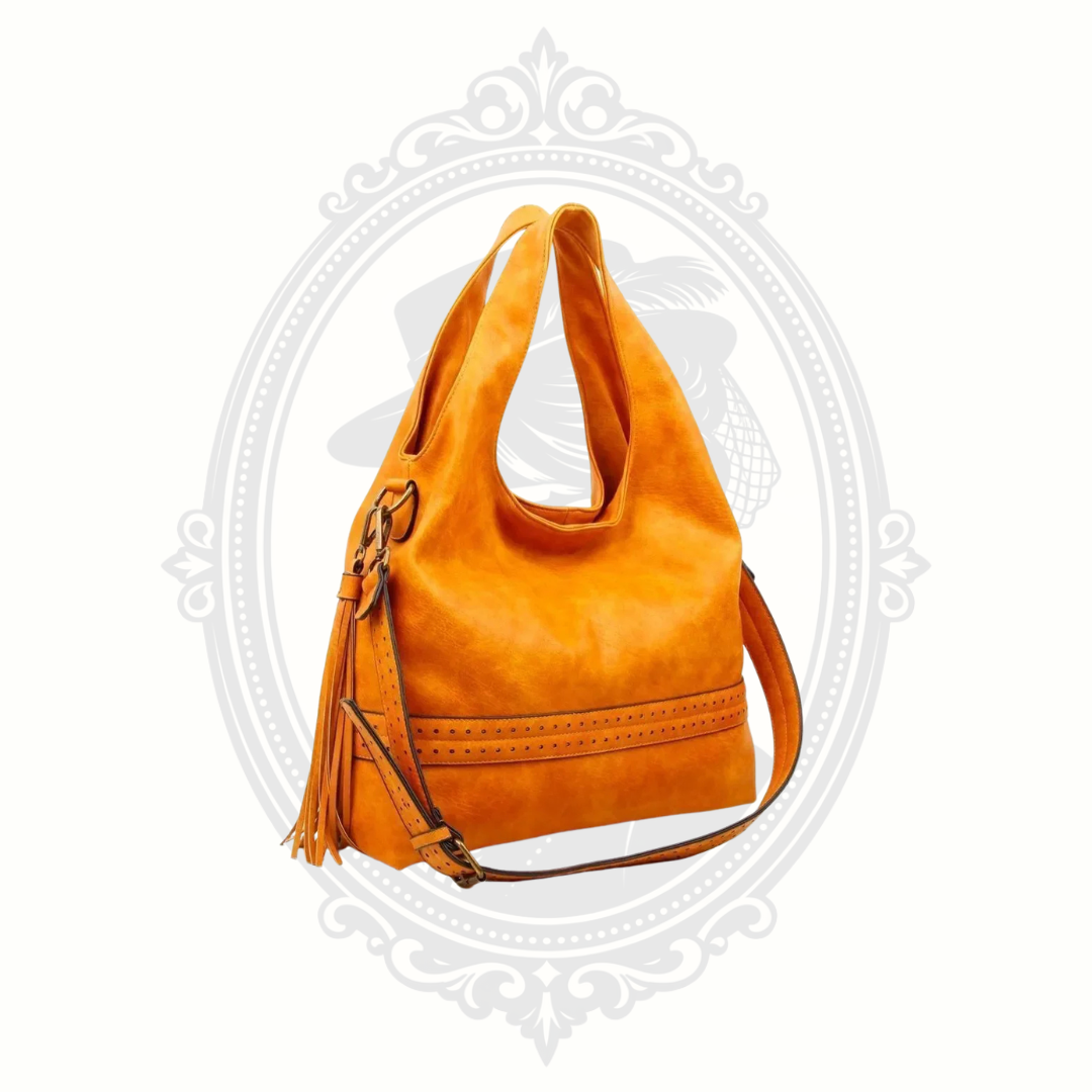 Ampere Creations "The Amia Hobo" Camel Vegan Leather Convertible Hobo & Crossbody Bag – NWT