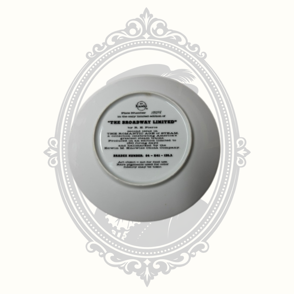 Edwin M. Knowles "The Broadway Limited" Collector Plate – The Romantic Age of Steam – R. E. Pierce – Limited Edition