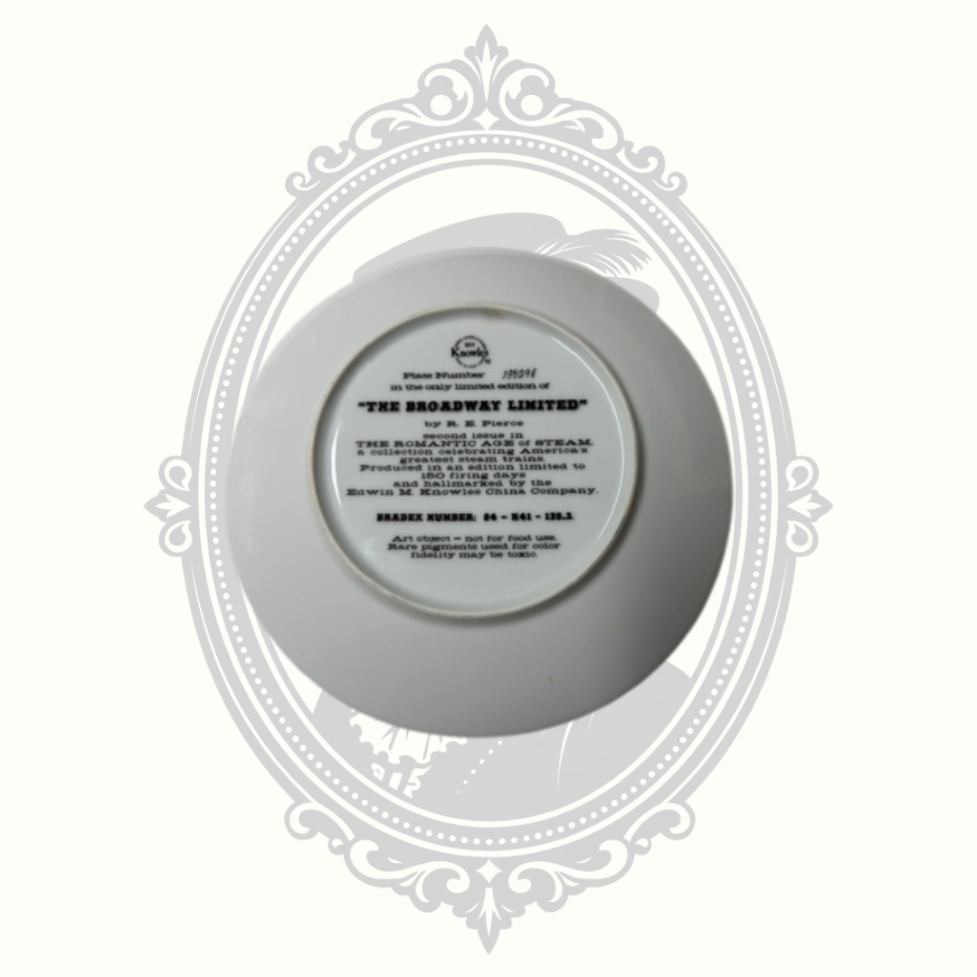 Edwin M. Knowles "The Broadway Limited" Collector Plate – The Romantic Age of Steam – R. E. Pierce – Limited Edition