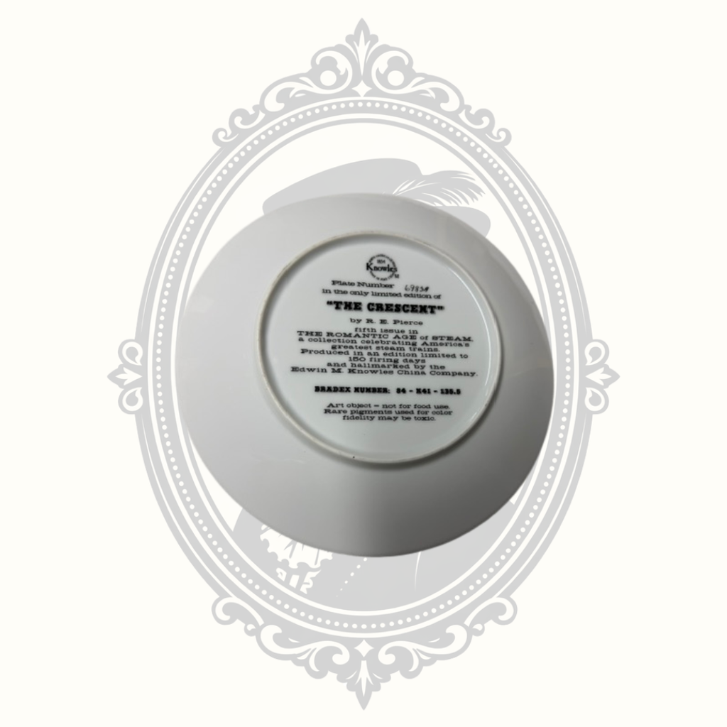 Edwin M. Knowles "The Crescent" Collector Plate – The Romantic Age of Steam – R. E. Pierce – Limited Edition