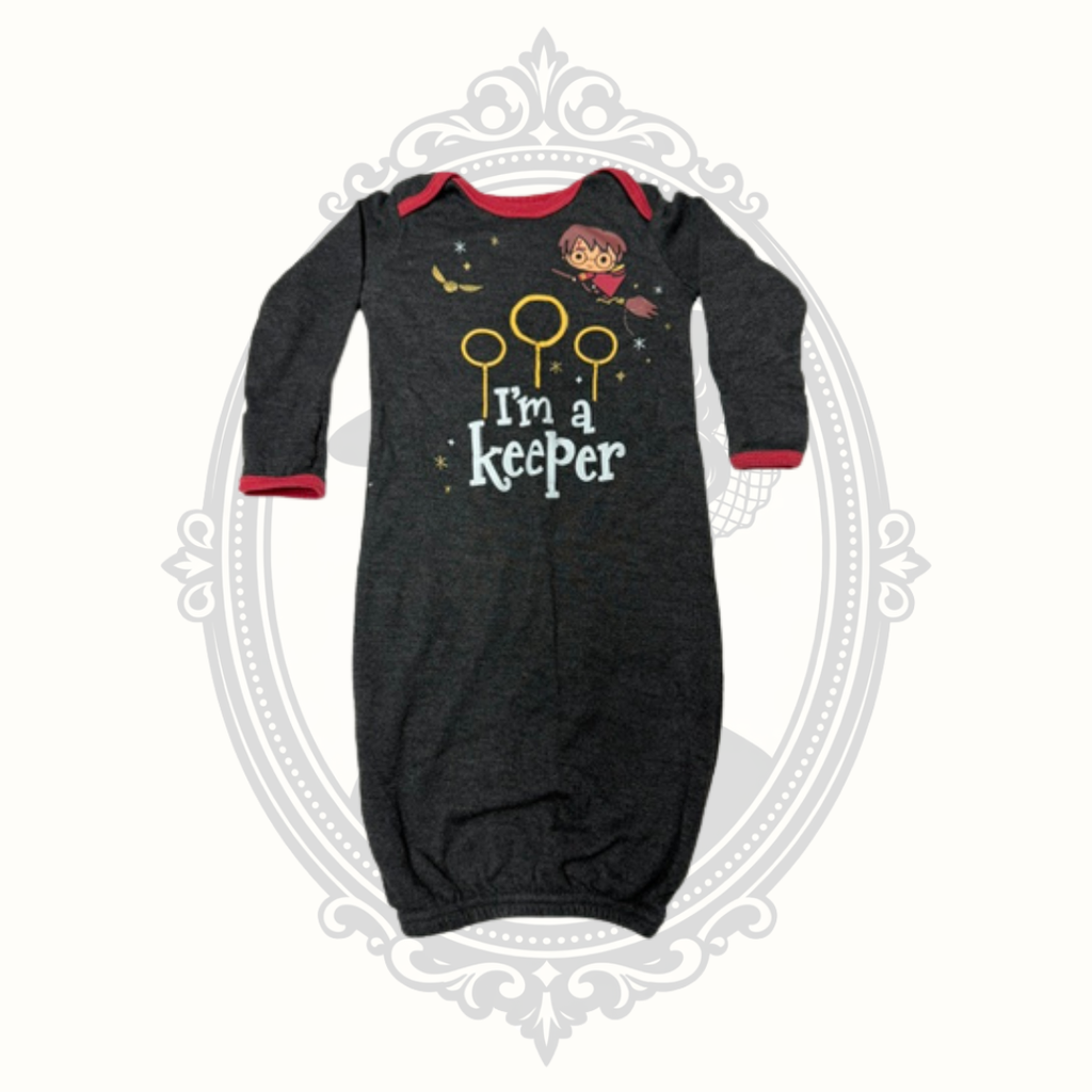 Wizarding World Harry Potter "I'm a Keeper" Baby Gown 0–6 Months
