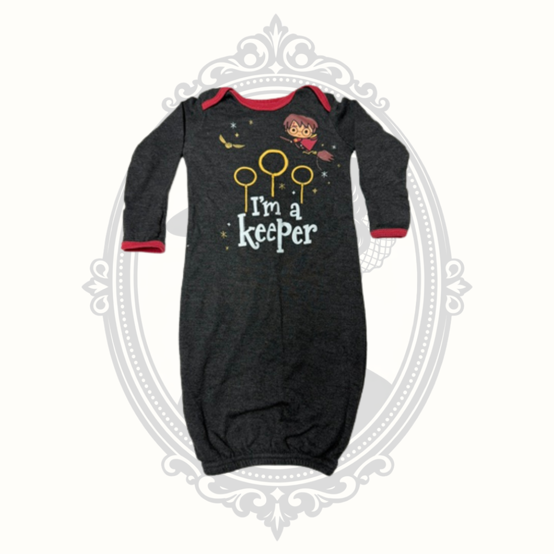 Wizarding World Harry Potter "I'm a Keeper" Baby Gown 0–6 Months