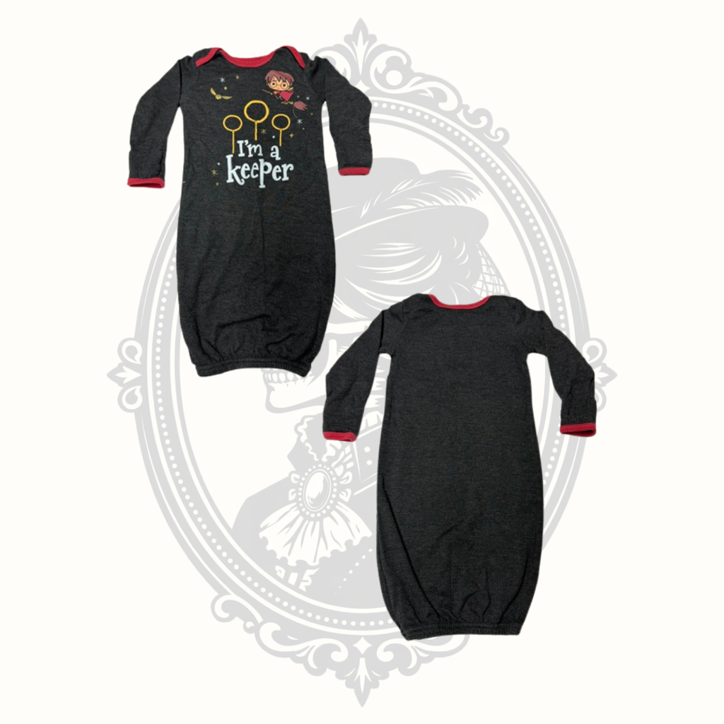 Wizarding World Harry Potter "I'm a Keeper" Baby Gown 0–6 Months
