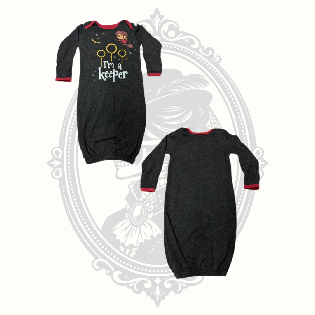 Wizarding World Harry Potter "I'm a Keeper" Baby Gown 0–6 Months