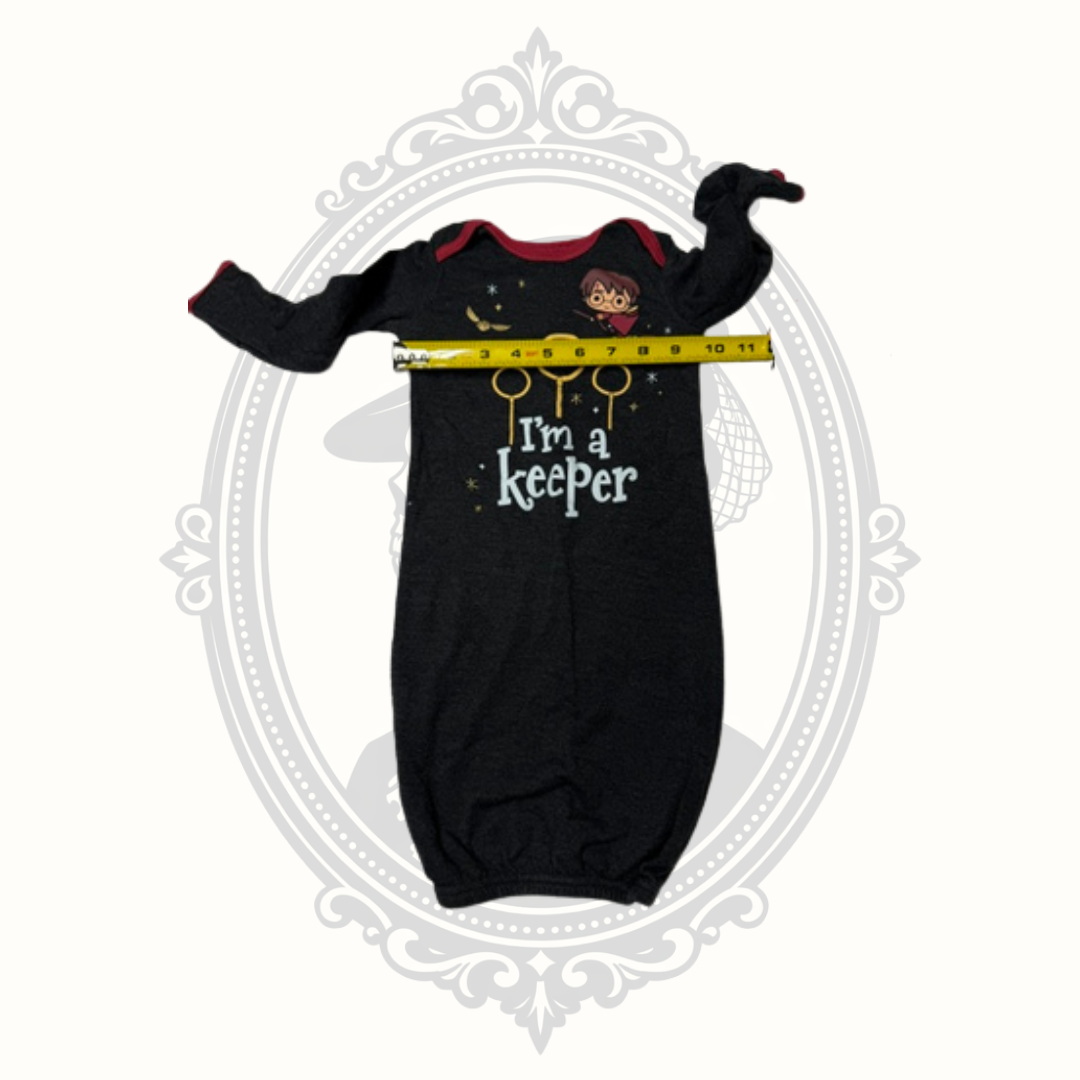 Wizarding World Harry Potter "I'm a Keeper" Baby Gown 0–6 Months