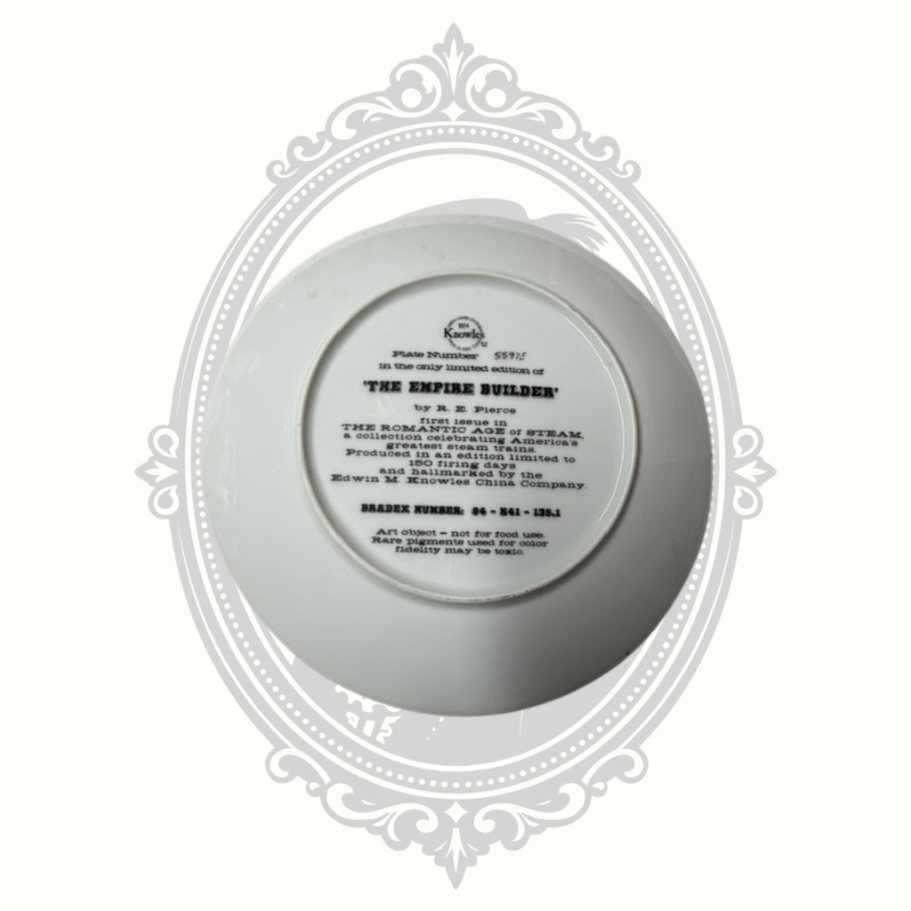 Edwin M. Knowles "The Empire Builder" Collector Plate – The Romantic Age of Steam – R. E. Pierce – Limited Edition