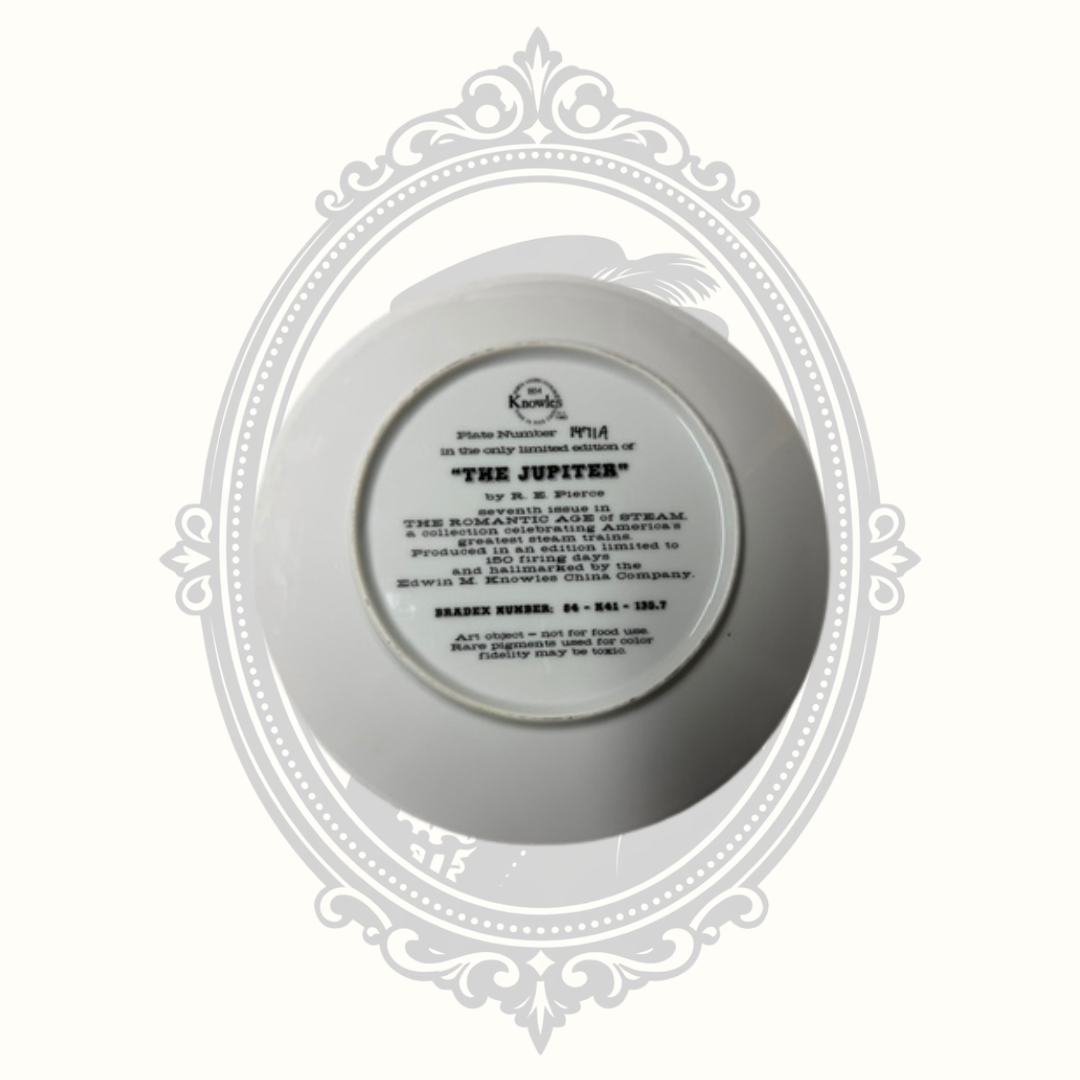 Edwin M. Knowles "The Jupiter" Collector Plate – The Romantic Age of Steam – R. E. Pierce – Limited Edition