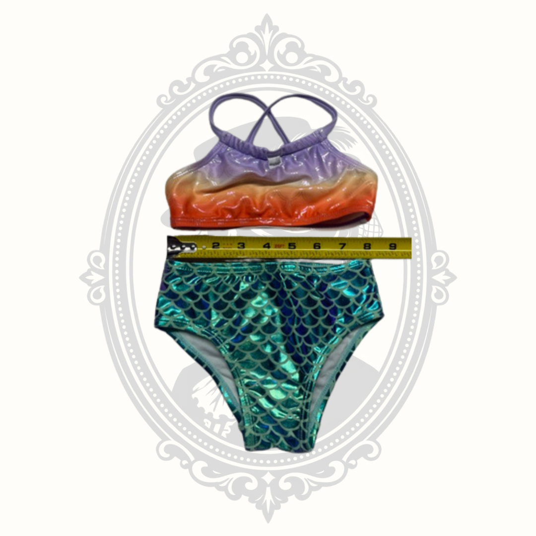 Toddler Mermaid Swim Set Disney Baby Top & Wonder Nation Bottoms Mixed Brands 2T/3T