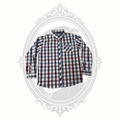 U.S. Polo Assn. Boys Plaid Button Front Shirt Size 14/16 100% Cotton Long Sleeve