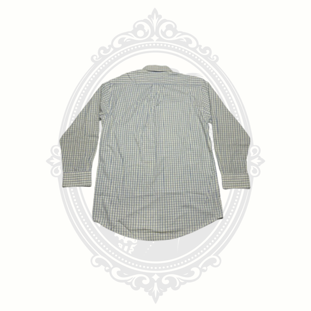 U.S. Polo Assn. Men's Slim Fit Plaid Button Front Shirt Yellow Blue Size Large