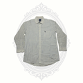 U.S. Polo Assn. Men's Slim Fit Plaid Button Front Shirt Yellow Blue Size Large