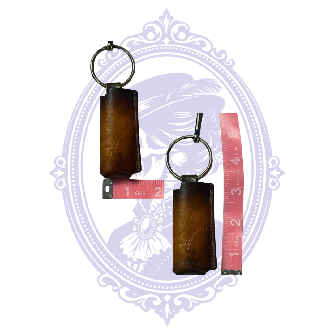 Full-body horse leather lighter holder with ruler measurements