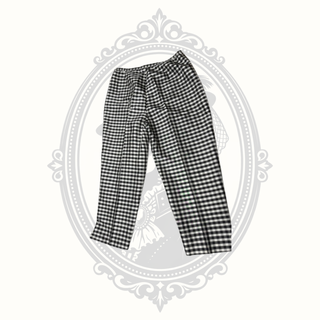 Valerie by Valerie Stevens 100% Silk Buffalo Check Dress Pants Women's Large